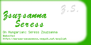 zsuzsanna seress business card